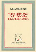 Studi romanzi di filologia e letteratura