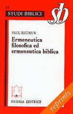 Ermeneutica filosofica ed ermeneutica biblica