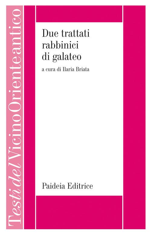 Due trattati rabbinici di galateo - copertina