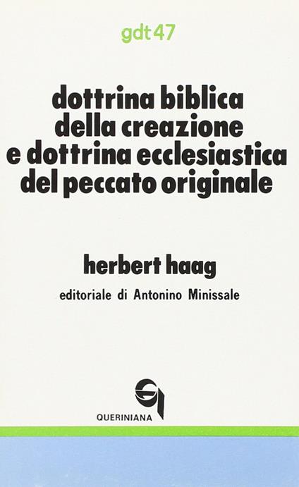 Dottrina biblica della creazione e dottrina ecclesiastica del peccato originale - Herbert Haag - copertina