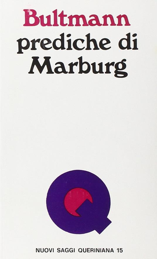 Prediche di Marburg - Rudolf Bultmann - copertina
