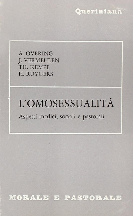 L' omosessualità. Aspetti medici, sociali e pastorali - copertina
