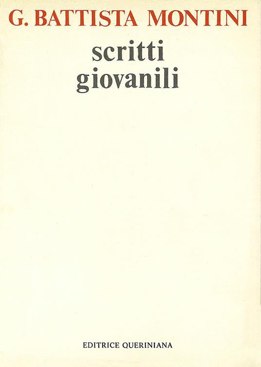 Scritti giovanili - Paolo VI - copertina