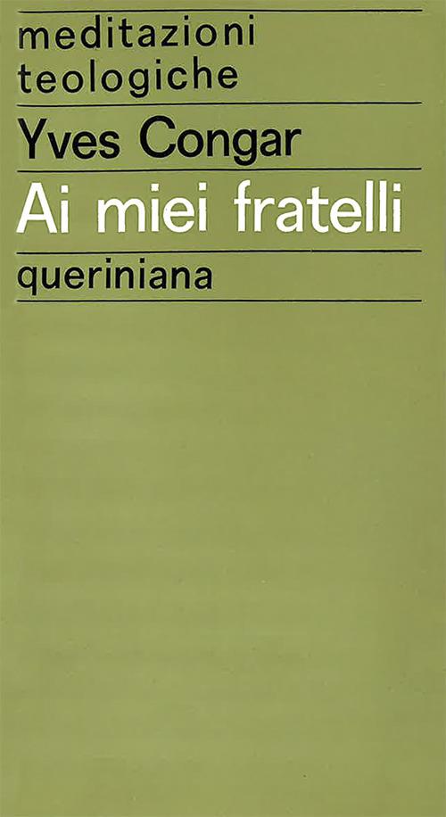 Ai miei fratelli - Yves Congar - copertina