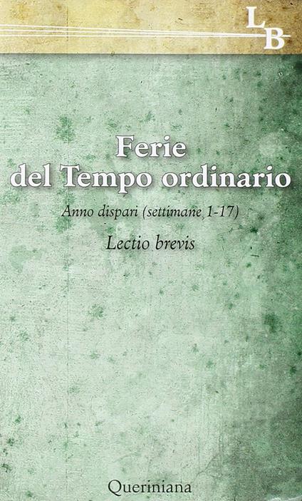 Ferie del tempo ordinario. Anno dispari (settimane 1-17) - copertina