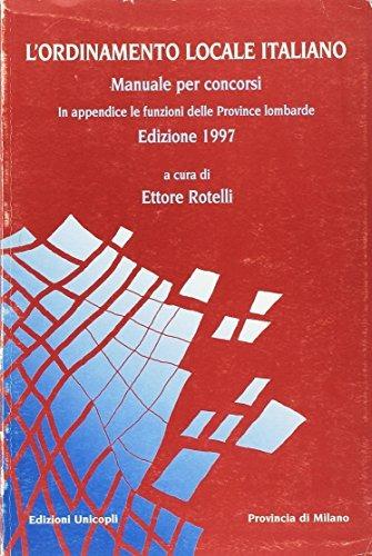 L'ordinamento locale italiano. Manuale per concorsi - copertina