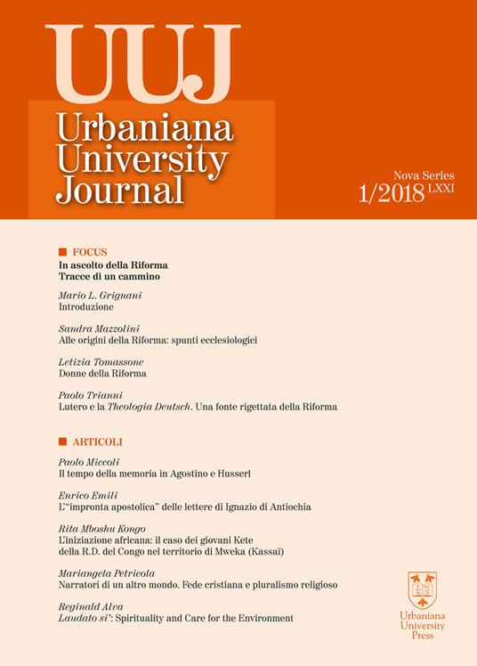 Urbaniana University Journal. Euntes Docete (2018). Ediz. integrale. Vol. 1: In ascolto della Riforma. Tracce di un cammino. - copertina