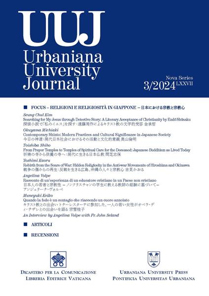 Urbaniana University Journal (2024). Vol. 3: Religioni e religiosità in Giappone - copertina
