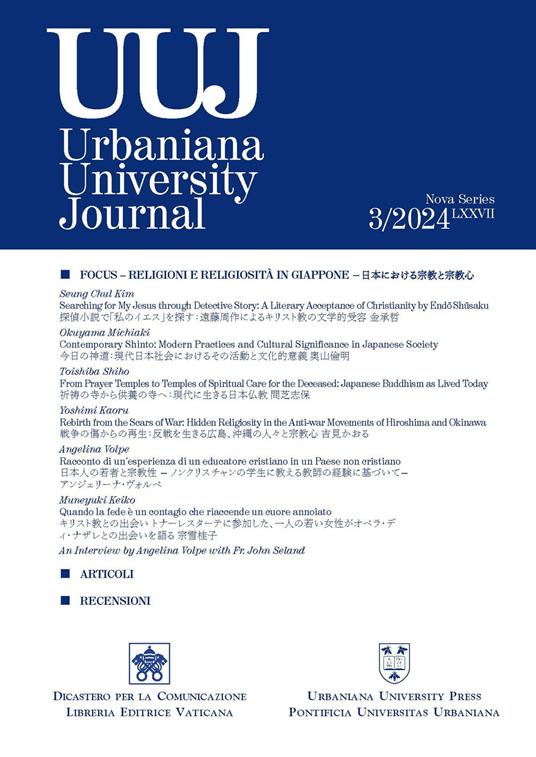 Urbaniana University Journal (2024). Vol. 3: Religioni e religiosità in Giappone - copertina