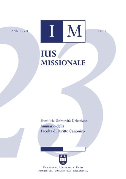 Ius missionale. Annuario della facoltà di diritto canonico (2023). Vol. 17 - copertina