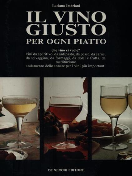 Il vino giusto per ogni piatto - Luciano Imbriani - copertina