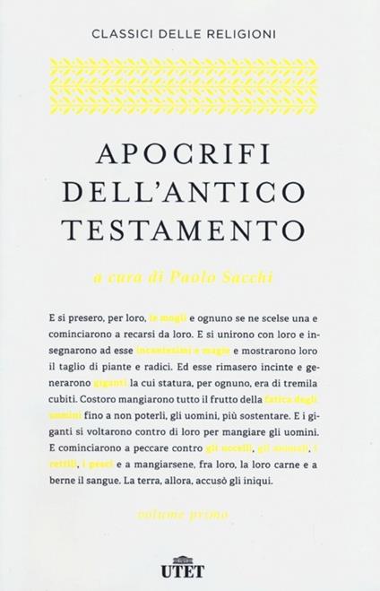 Apocrifi dell'Antico Testamento - copertina