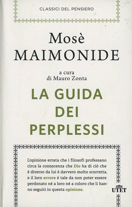 La guida dei perplessi - Mosè Maimonide - copertina