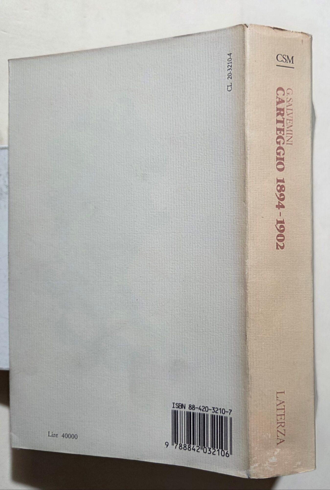 Carteggio (1894-1902)