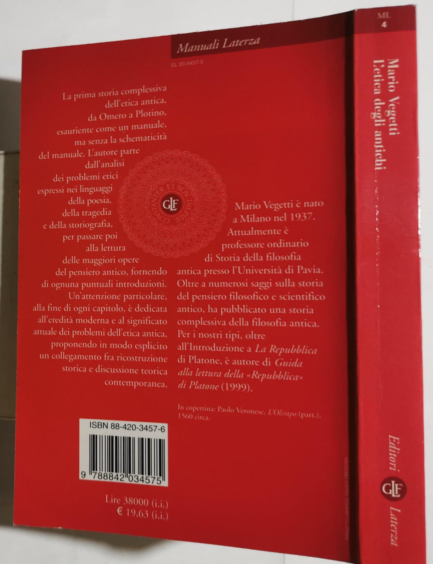 L' etica degli antichi