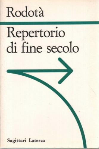 Repertorio di fine secolo - Stefano Rodotà - copertina