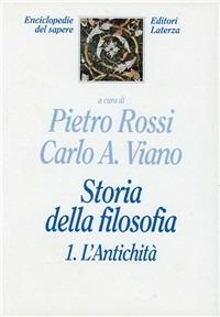 Storia della filosofia. Vol. 1: L'Antichità. - copertina