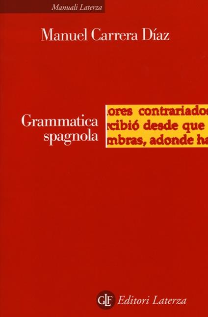 Grammatica spagnola - Manuel Carrera Diaz - copertina