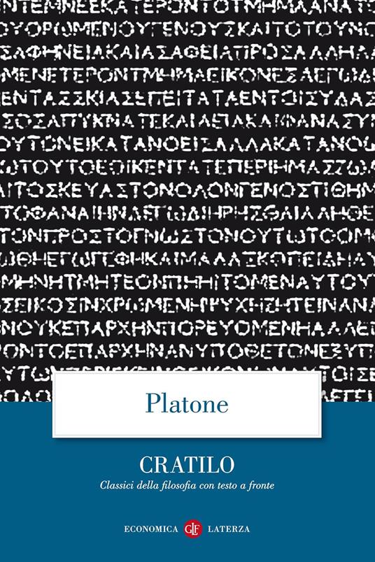 Cratilo. Testo greco a fronte - Platone - copertina
