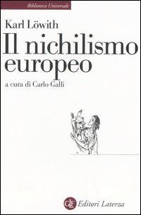 Il nichilismo europeo - Karl Löwith - copertina