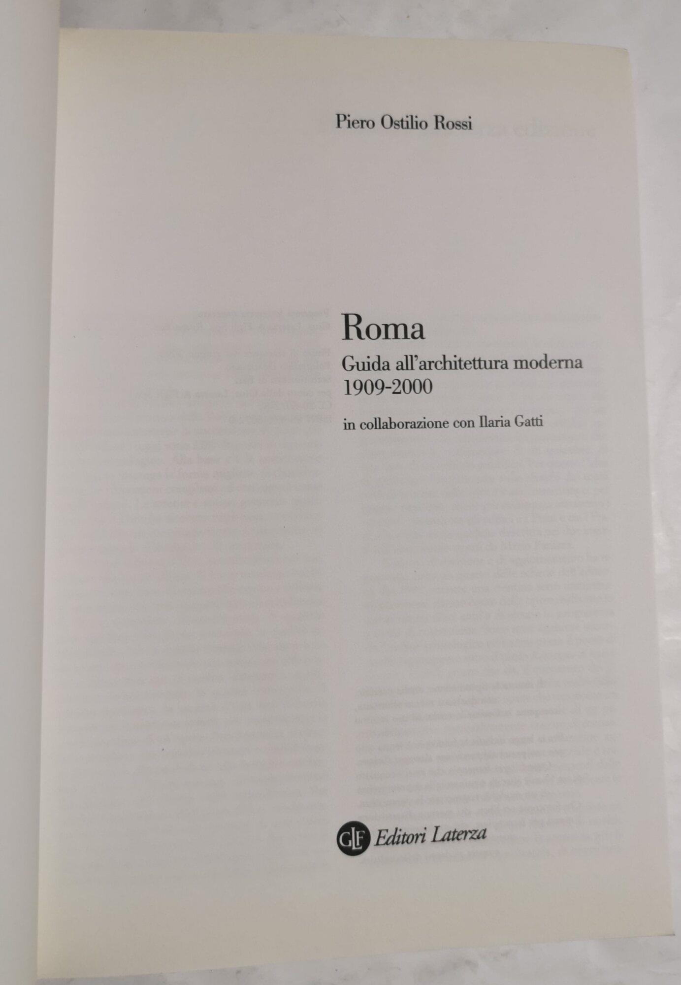 Roma. Guida all'architettura moderna 1909-2000