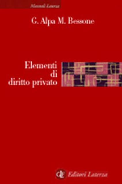 Elementi di diritto privato - Guido Alpa,Mario Bessone - copertina