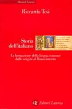 Storia dell'italiano. La formazione della lingua comune dalle origini al Rinascimento