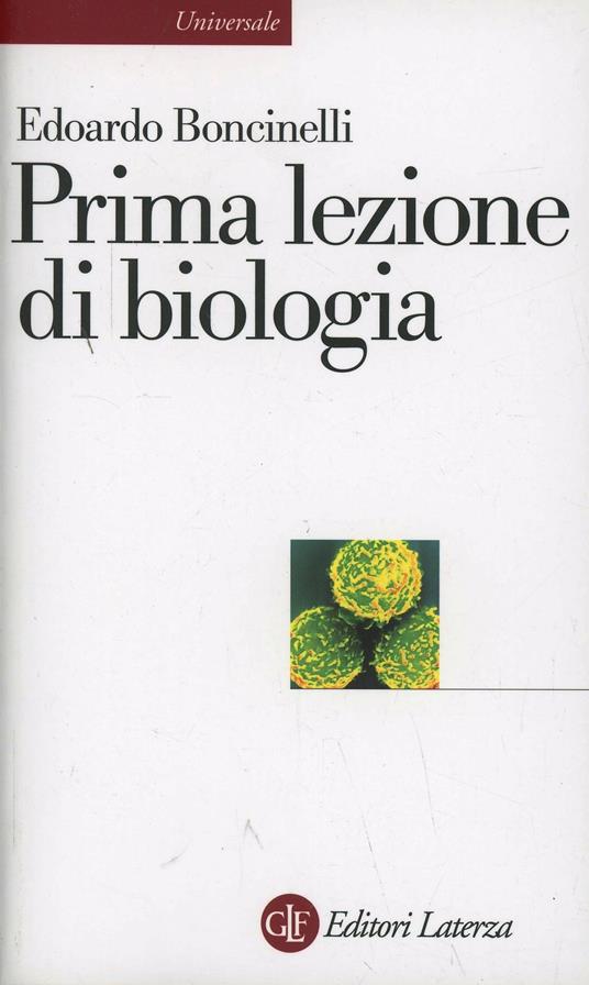 Prima lezione di biologia - Edoardo Boncinelli - copertina