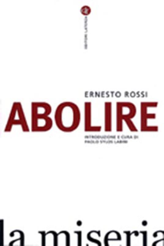 Abolire la miseria - Ernesto Rossi - copertina