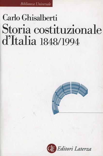 Storia costituzionale d'Italia 1848-1994 - Carlo Ghisalberti - copertina