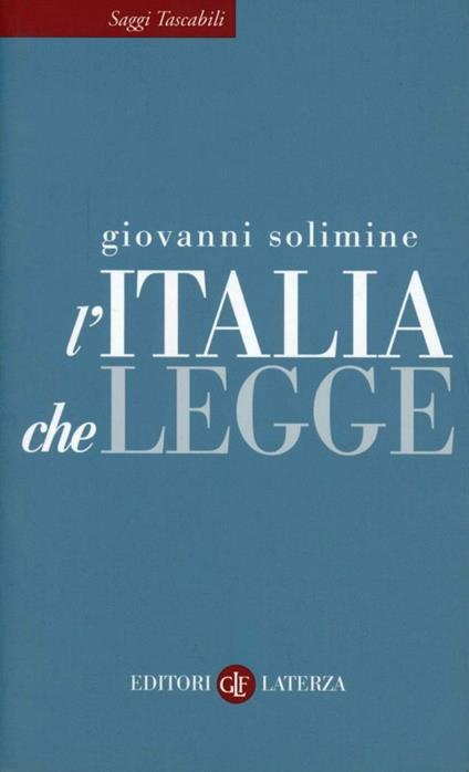 L' Italia che legge - Giovanni Solimine - copertina