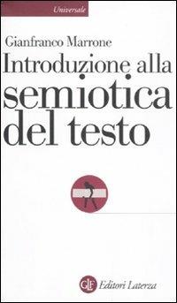 Introduzione alla semiotica del testo - Gianfranco Marrone - copertina