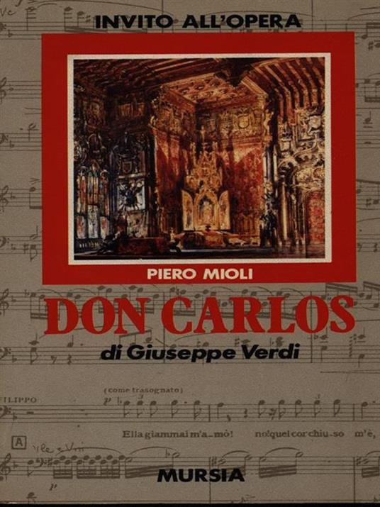 Don Carlos di Giuseppe Verdi - Piero Mioli - copertina