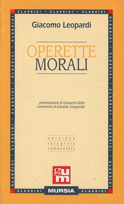 Operette morali - Giacomo Leopardi - copertina