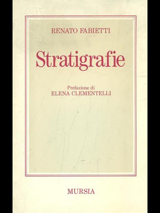 Stratigrafie - Renato Fabietti - copertina