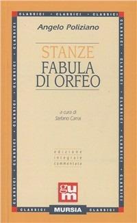 Stanze-Fabula di Orfeo - Angelo Poliziano - copertina