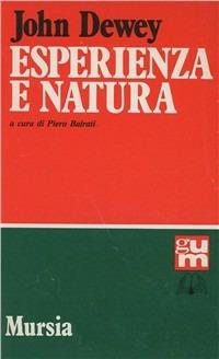 Esperienza e natura - John Dewey - copertina
