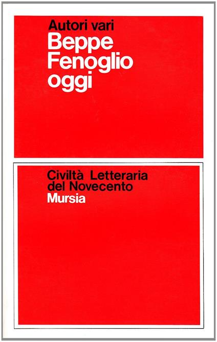 Beppe Fenoglio oggi - copertina