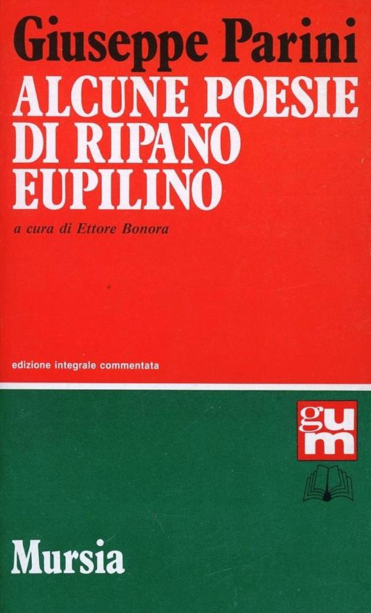Alcune poesie di Ripano Eupilino - Giuseppe Parini - copertina