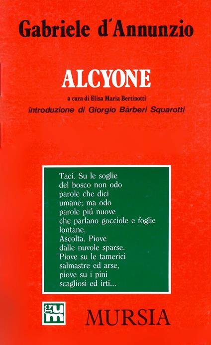 Alcyone - Gabriele D'Annunzio - copertina
