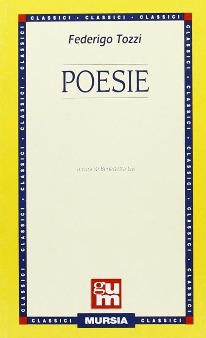 Poesie - Federigo Tozzi - copertina