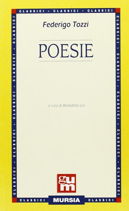 Poesie - Federigo Tozzi - copertina