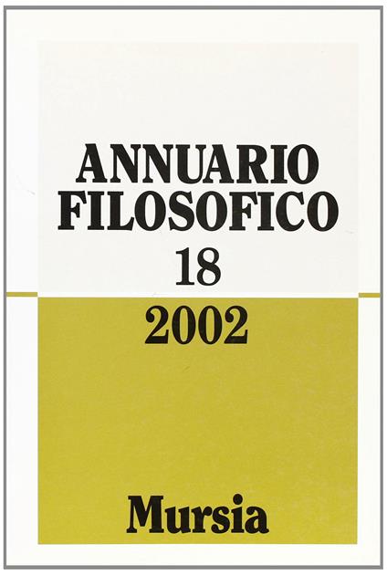 Annuario filosofico 2002. Vol. 18 - copertina
