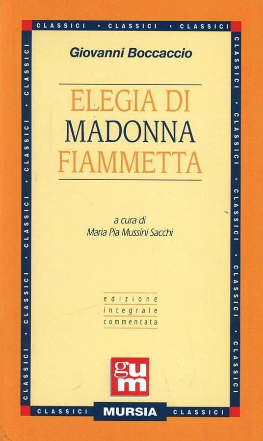 Elegia di madonna Fiammetta - Giovanni Boccaccio - copertina