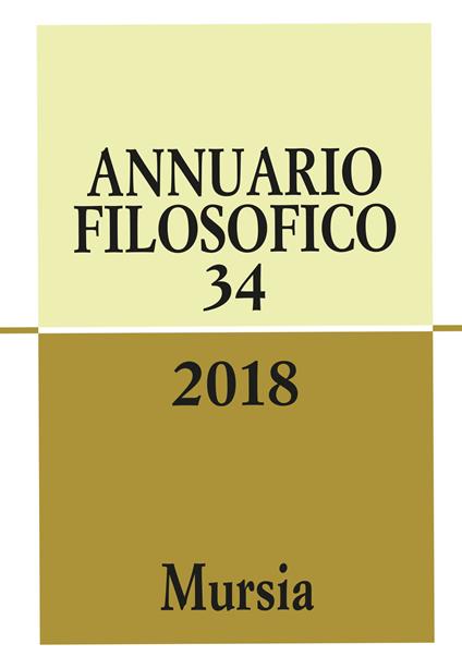 Annuario filosofico 2018. Vol. 34 - copertina