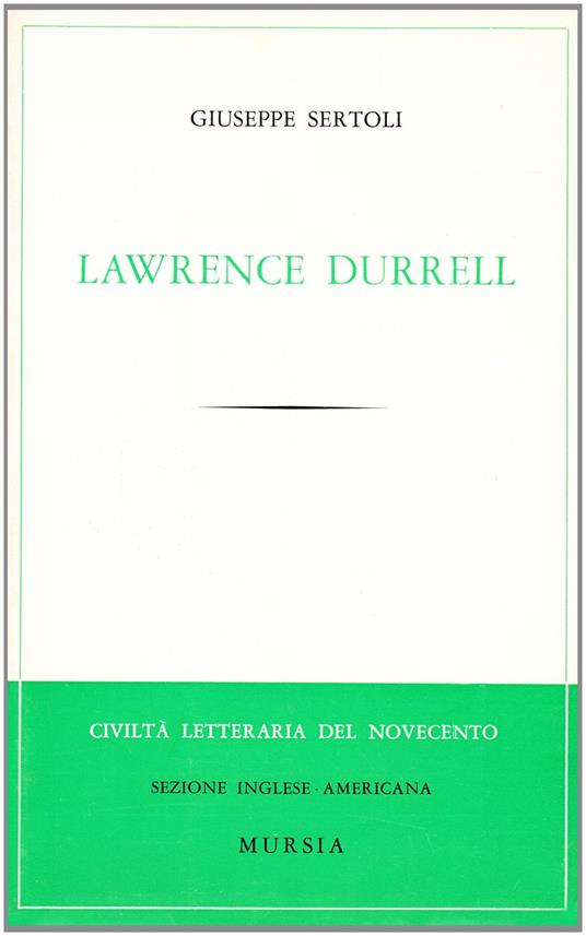 Lawrence Durrell - Giuseppe Sertoli - copertina