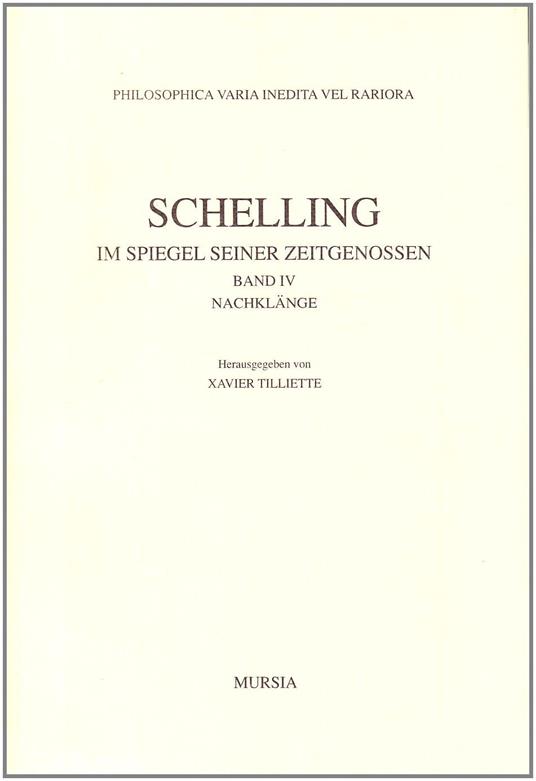 Im Spiegel seiner Zeitgenossen - Friedrich W. Schelling - copertina