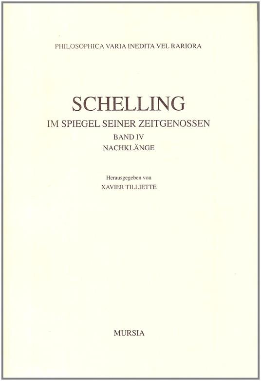 Im Spiegel Seiner Zeitgenossen - Friedrich W. Schelling - copertina