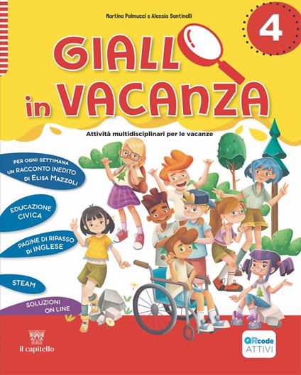 Giallo in vacanza. Attività multidisciplinari per le vacanze. Per la Scuola elementare. Con e-book. Con espansione online. Vol. 4: Con Inserto delle regole, Logicando, Narrativa: il fantasma di Canterville e The legend of Dick Whittington - copertina