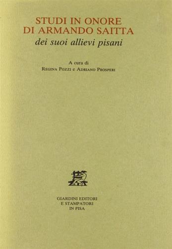 Studi in onore di Armando Saitta dei suoi allievi pisani - copertina